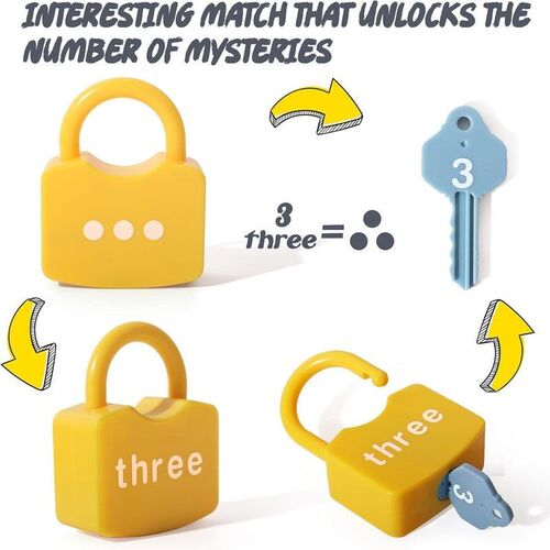 kindergarten number toys Learning Locks Matching Counting锁