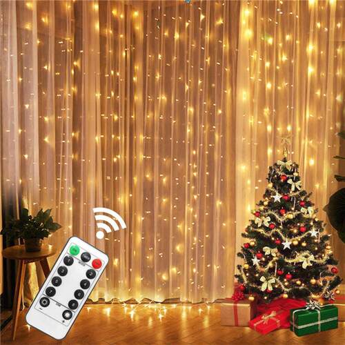 LED Curtain String Light Christmas Decorations for Home Garl