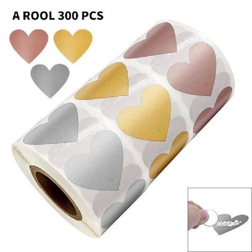 Scratch Sticker Labels 25mm for Small Business Heart