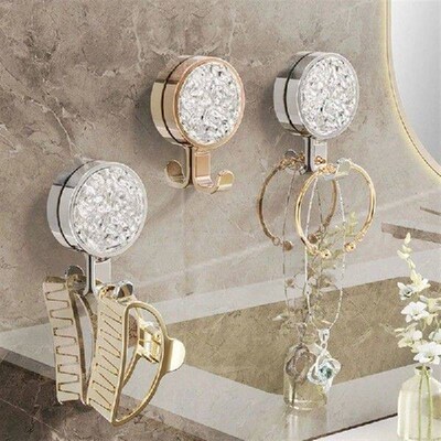4pcs Adhesive Bathroom Hooks Rustproof Waterproof Strong