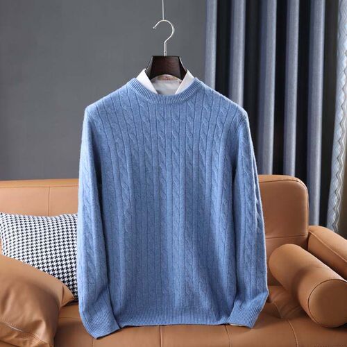 -Youth Wool Winter Casual Thickened Loose Round Neck Pullove