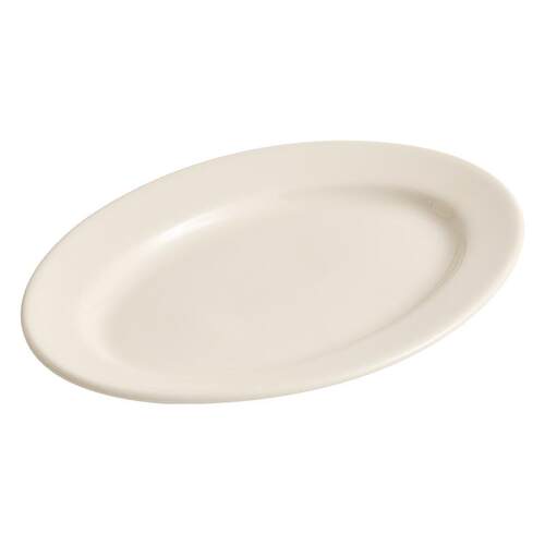 White Oval Plate High-Temp Steak Dish