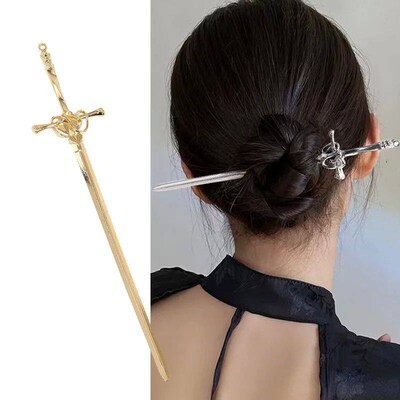 New Punk Metal Sword Hairpin Chinese Style Simple Hair s for