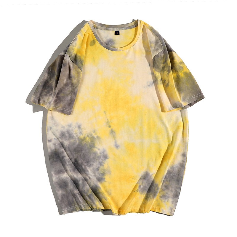 New T-shirt for men round neck tie dye T-shirt for men T恤图片