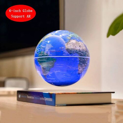 3D smart magnetic levitation globe 6inches auto swivel clock