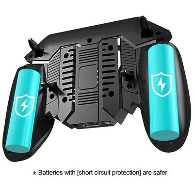 AK77 Pubg Mobile Game Controller 6 Fingers with Fan Pubg Tri