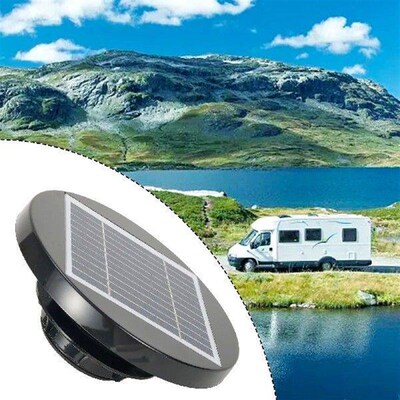 1pc Solar Fan RV Exhaust Fan Powered Roof Ventilator Loft