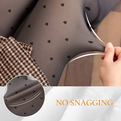 Warm Polka Dot Tights Women Pantyhose Skin Effect Thermal St