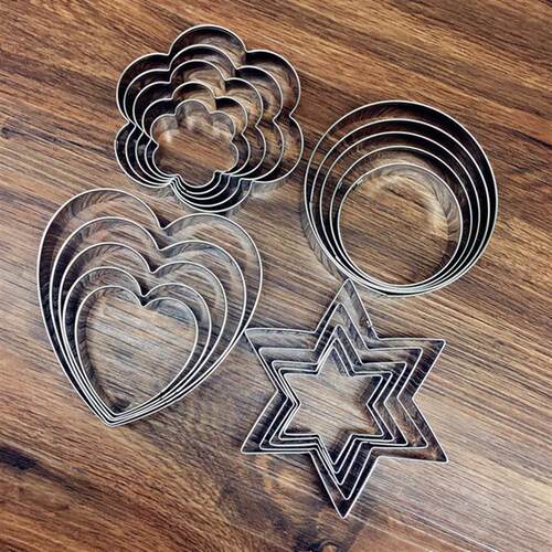 5pcs/set Baking Mould Star Heart Cookie Cutter Biscuit Mold