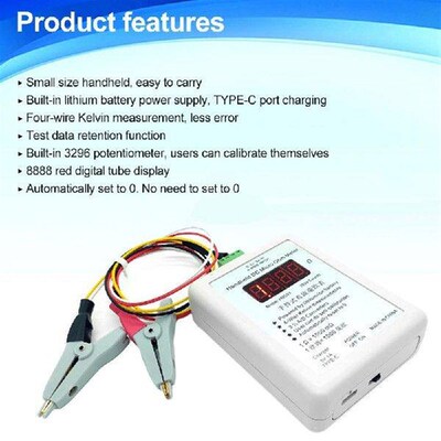 YMC01 Handheld DC Milliohmmeter Low Resistance Tester Meter