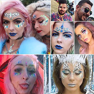 Face jewels sticker Make Up Adhesive Temporary Tattoo  Body