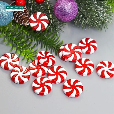 24PCS Christmas Lollipop Pendants Candy Cane Xmas Tree Hangi