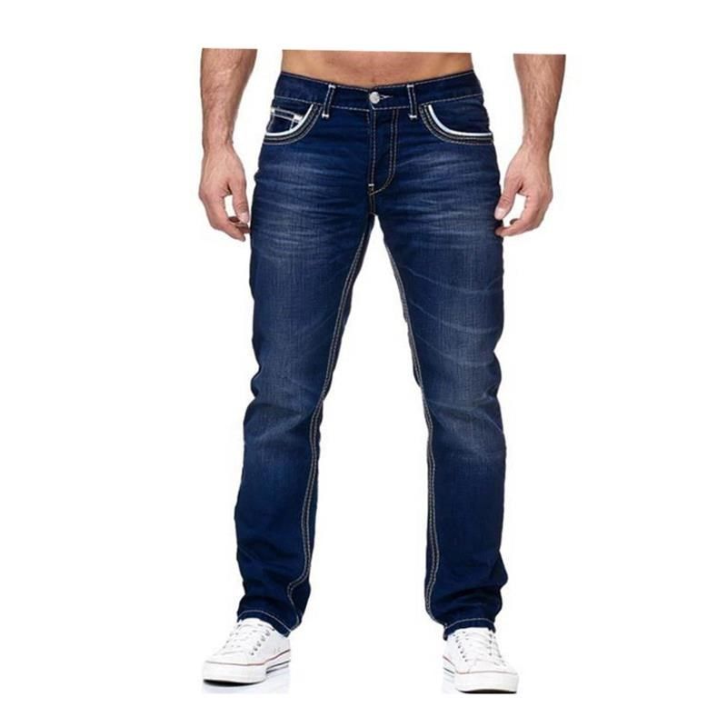 Baggy Jeans for Men Brands Brands Straight Wide Pants With S图片