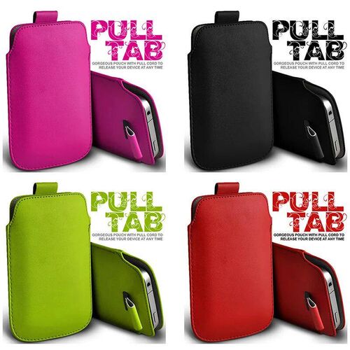 Pull & Push Tab Leather Case For  Galaxy A54 S20 S21 S22 S23