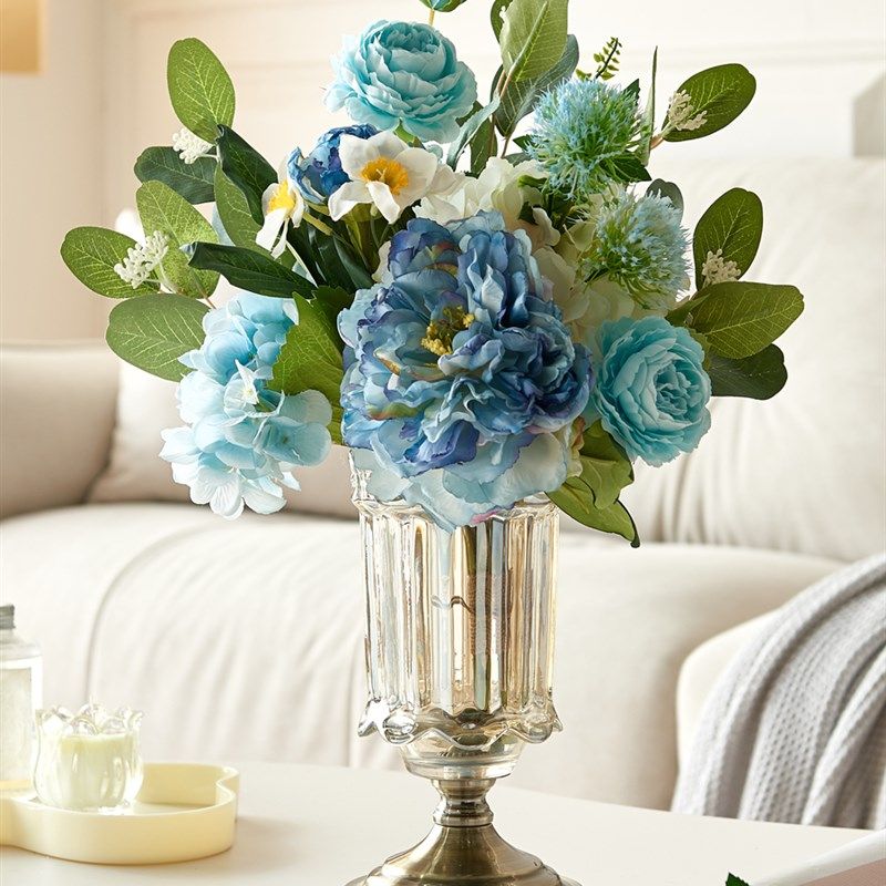 高档仿真花束客厅假花艺摆设餐桌电视柜玄关摆件插花干花装饰花瓶,家居饰品,仿真花/假花,淘宝优惠券,粉丝福利购,淘宝优惠卷