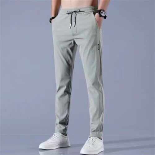 Summer Ice Silk Large Size Casual Pants for Work Men Breatha