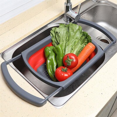 Colander collapsible Colander Strainer Over The Sink Kitchen