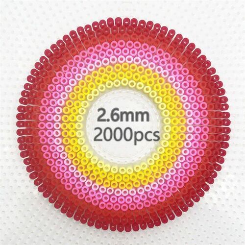 2.6mm 2000pcs/red orange yellow pink Perler Iron Beads for K