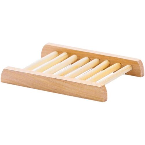 Bamboo Wood Bathroom Shower Soap Tray Dish Storage Holder Ba