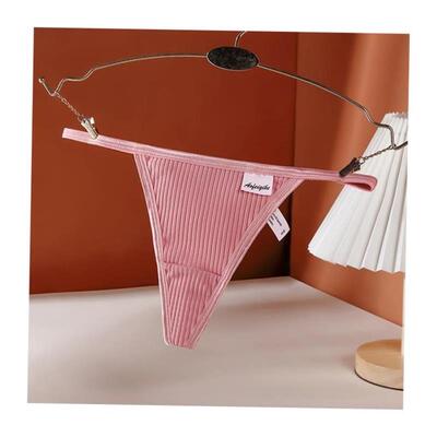 Women Cotton Panties Stretch T-back G-String Thongs Low Rise