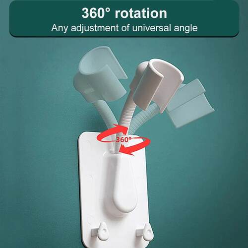 360 Shower Head Holder Adjustable Self-Adhesive Showerhead