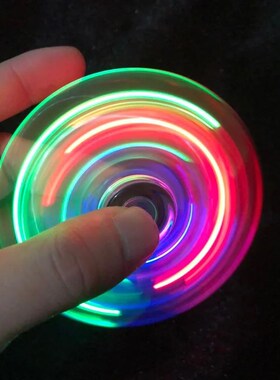 Crystal Luminous LED light Fidget Spinner Hand Top Spinners