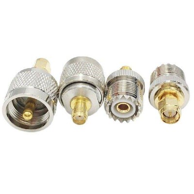 4 PCS / SET UHF SL16 PL259 SO239 to SMA Male Plug Female