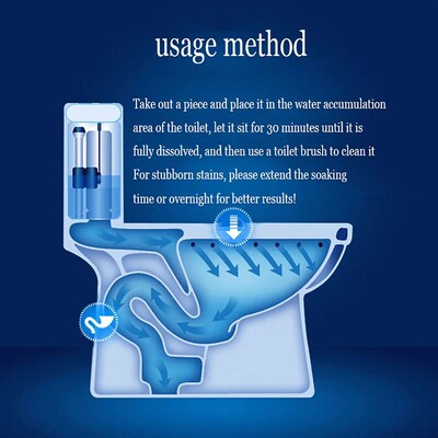 12Pcs Concentrated Toilet Cleaning Tablets Effervescent Clea