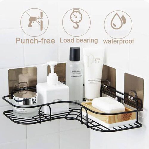 1/2PCS Bathroom Shelf Shower Wall Mount Shampoo Storage Hold