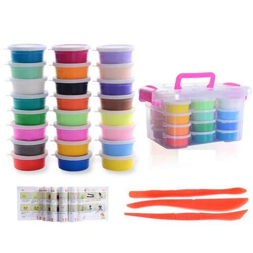 12/24/36 Colors Air Dry Fluffy Slime Modeling Clay Set Box C