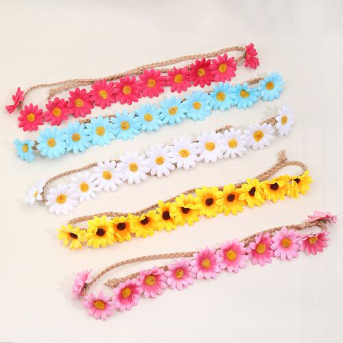 Fashion Sunflower Headband Women Adjustable Hair Wreath Garl