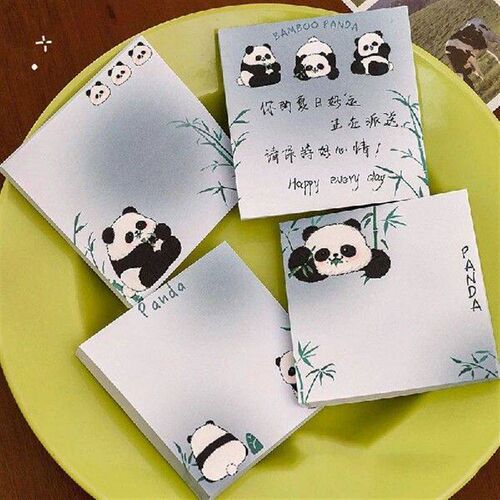 50Sheets Kawaii Bamboo Panda N Times Sticky Notes Cute