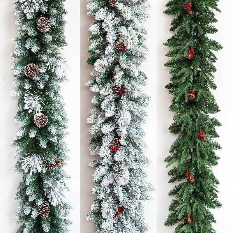 2.7米圣诞豪华加密喷雪植绒粘白藤条圣诞节装饰 酒店商场楼梯门挂,3C数码配件,其它配件,淘宝优惠券,粉丝福利购,淘宝优惠卷