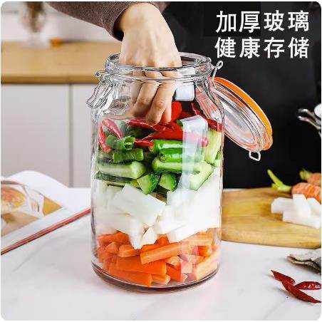 泡菜坛子大号玻璃密封罐带盖家用腌制酸菜咸菜罐储物玻璃缸糖,家居饰品,储物罐,淘宝优惠券,粉丝福利购,淘宝优惠卷