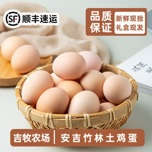 安吉竹林土鸡蛋30枚无抗无菌无激素新鲜现发新鲜老母鸡蛋顺丰发货