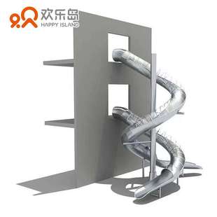 半透明不锈钢滑梯成品滑梯专业厂家二次深化设计无动力游乐设备