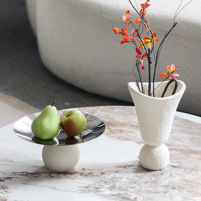 样板房艺术颗粒感花瓶果盘组合摆件茶几桌面花器托盘套装搭配饰品,3C数码配件,其它配件,淘宝优惠券,粉丝福利购,淘宝优惠卷
