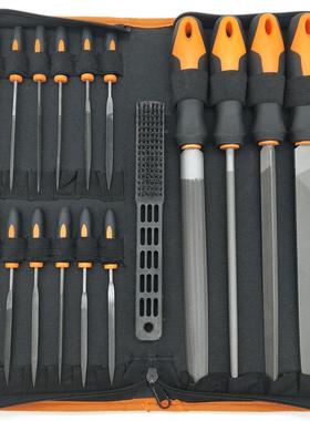 锉刀套装18pcs组合金属钢锉磨铁打磨工具16件挂袋磨圆锉三角锉刀