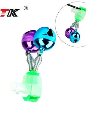 FTK钓鱼铃铛10只夹子铃铛海竿抛竿高灵敏度彩铃报警器鱼杆跨境批