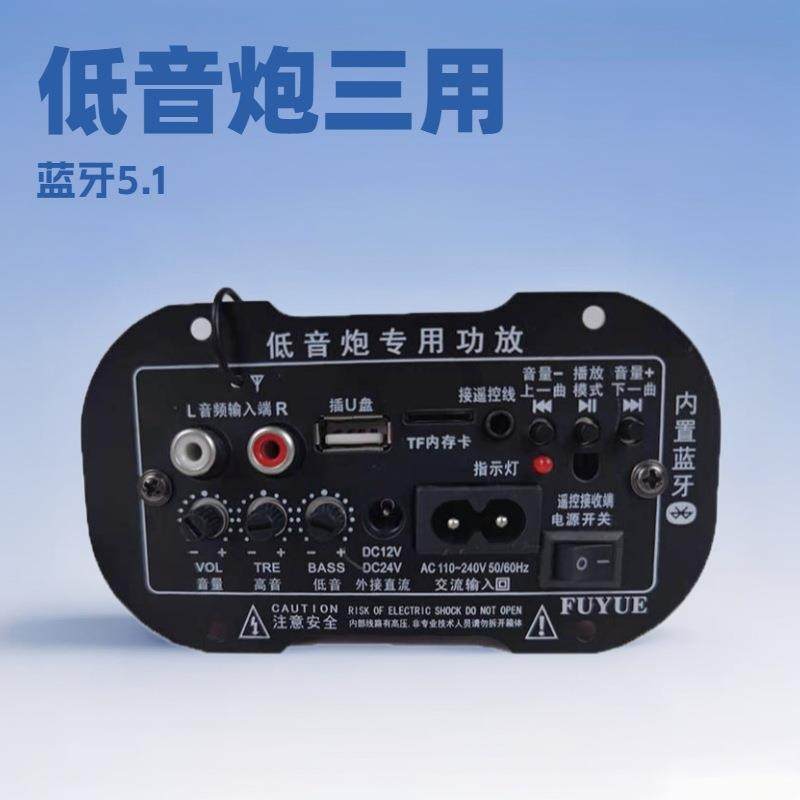 工厂直销5寸数字蓝牙电脑220V插卡车载12V低音炮功放机双声道