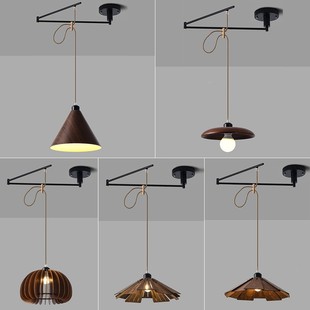 简约现代餐厅177位移性旋转摆臂吊个吧台餐桌灯日式灯室折叠伸缩