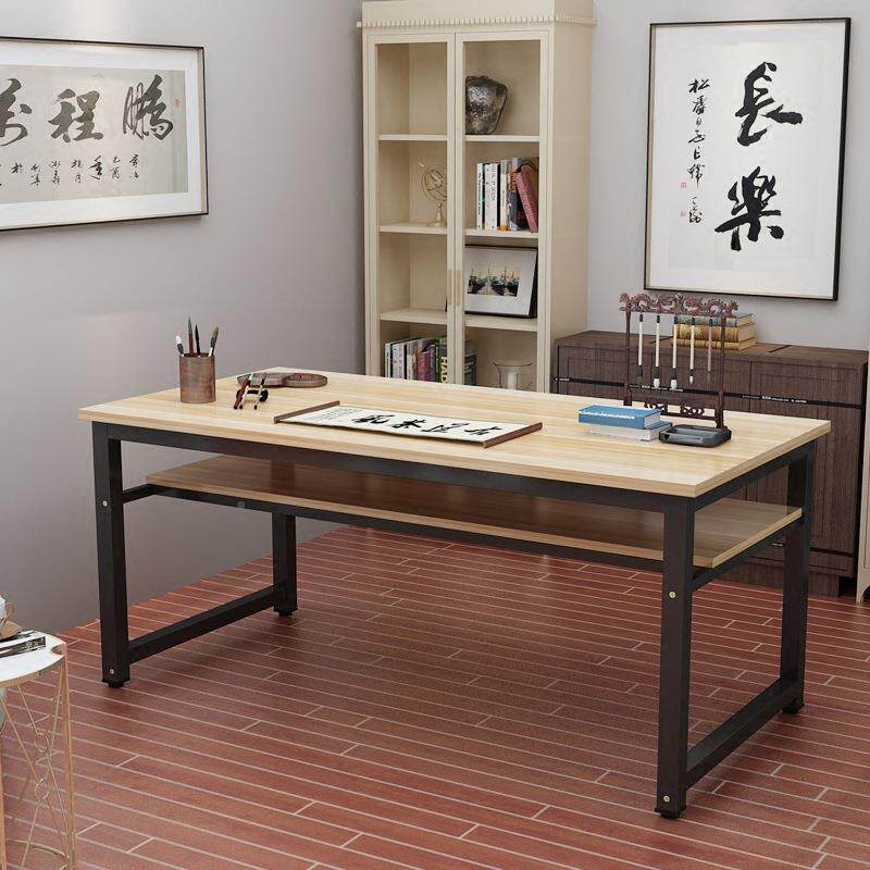 厂家书法桌 双层公桌课电桌 0-365简约字书办桌书画桌画台写台脑