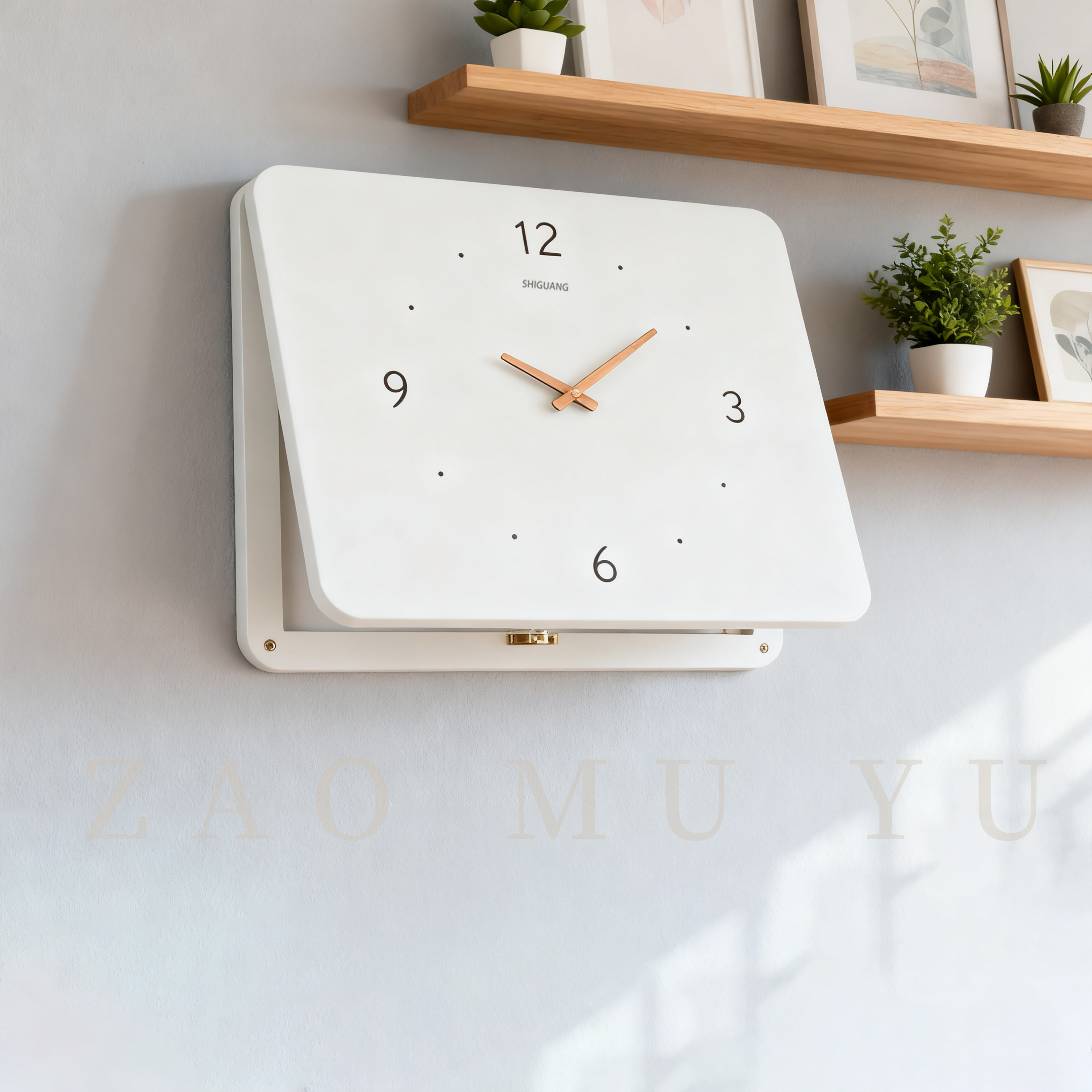 造木语  电表箱装饰画带钟表简约现代客厅遮挡装饰电表箱盒遮挡箱,家居饰品,现代装饰画,淘宝优惠券,粉丝福利购,淘宝优惠卷