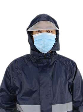 汉盾 HD-RAC002 带反光条带内衬双层分体雨衣 藏青色 M码-XXXXL码