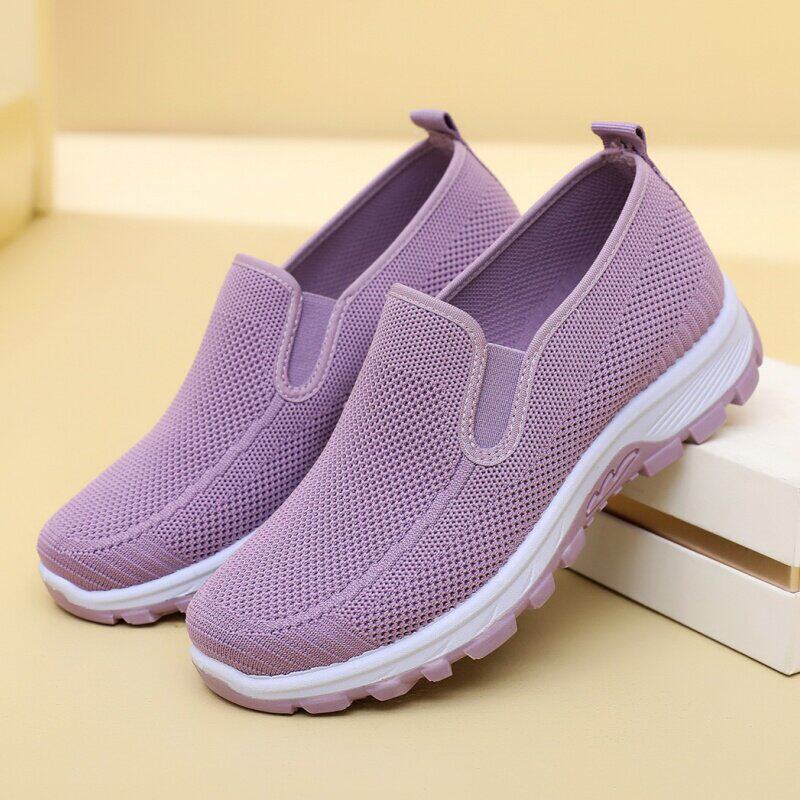 新款老北京布鞋女鞋平底工作鞋休闲鞋软底一脚蹬健步鞋防滑运动鞋