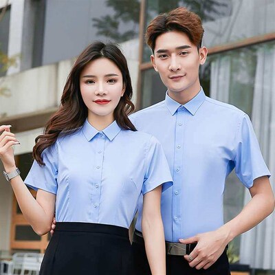 Non-ironing Anti-wrinkle Bamboo Fiber White Shirt Mens Shor