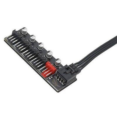 5 Port Desktop PC Cooler Cooling Fan Hub Splitter