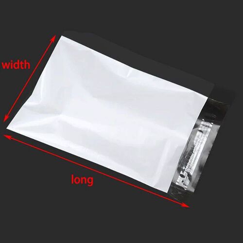 Light Gray Courier Bag 5pcs Self-seal Mailbag Plastic Poly M