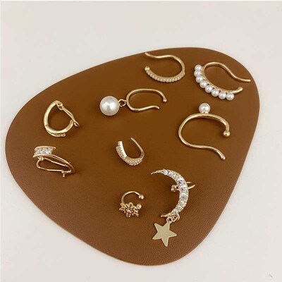 All-Match Elegant Niche Zircon Metal Ear Clip Simple Cold Wi