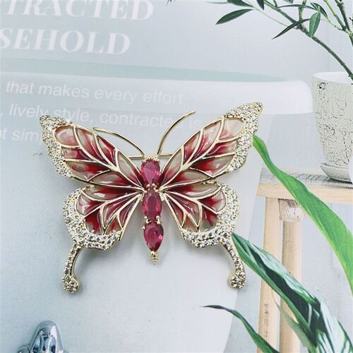 Enamel Butterfly Brooch Womens Elegant Accessory Design Ins